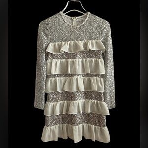 ENDLESS ROSE Floral Lace Tiered Mini Dress NWT SZ XS